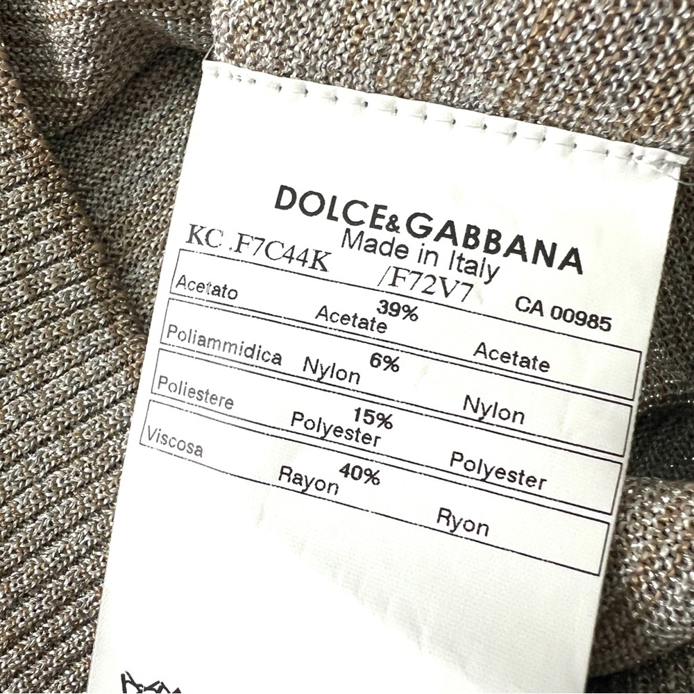 Dolce & Gabbana Metallic Stripe Cardigan Sweater | Size 46 (M) - Picture 7 of 7